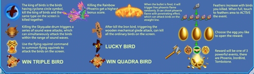 ฟีเจอร์พิเศษในเกม Bird Paradise-Flying Squirrels