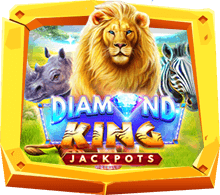 Diamond King Jackpots เกมสล็อต สัตว์ป่าของแอฟริกา