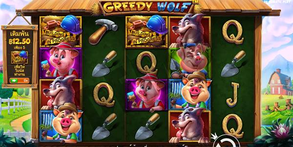 รูปแบบเกมสล็อต Greedy Wolf
