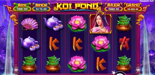 รูปแบบเกมสล็อต Koi Pond