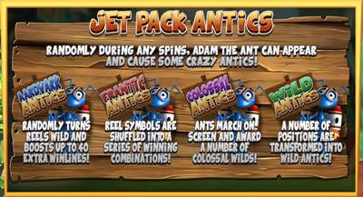 ฟีเจอร์ Jet Pack เกม Wild Antics