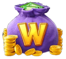 สัญลักษณ์ ถุงใส่ทองคำ เกม Wild Heist Cashout