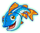 สัญลักษณ์ ปลา เกม Fishin’ Frenzy Fortune Spins