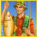 สัญลักษณ์ นักตกปลา เกม Fishin’ Frenzy Fortune Spins