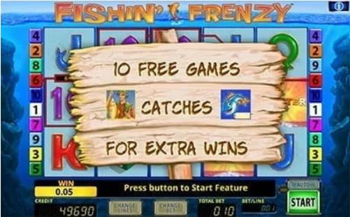 เงินรางวัลแจ็คพอต เกมตกปลา Fishin’ Frenzy Fortune Spins