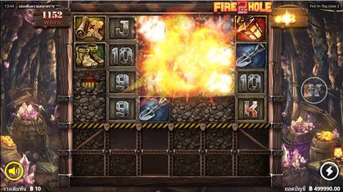 รูปแบบการเล่น เกมสล็อตระเบิดขุมทรัพย์ Fire in the Hole 2