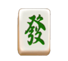 สัญลักษณ์ ตัวอักษรจีนสีเขียว เกม Mahjong Wins Bonus
