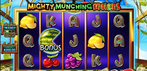 วิธีเล่นเกมสล็อต สวนผลไม้ Mighty Munching Melons