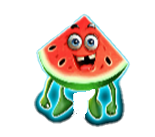 สัญลักษณ์ แตงโมยิ้ม เกม Mighty Munching Melons