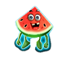 สัญลักษณ์ แตงโมยิ้ม เกม Mighty Munching Melons